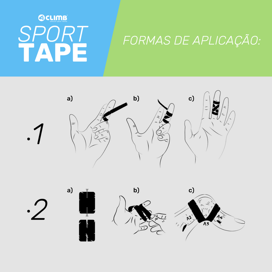 Kit 6 und. Esparadrapo Esportivo SPORT TAPE 4climb Vermelho